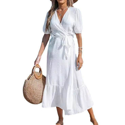 Elegant Tencel Slub Cotton Long Cardigan - Ruffled Kimono Blouse 2025 - Buy Center