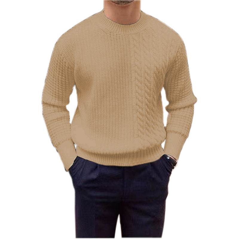 Buycenter Men's Knitted Sweater - Twisted String Design, Available in 5 Colors - Buy Center