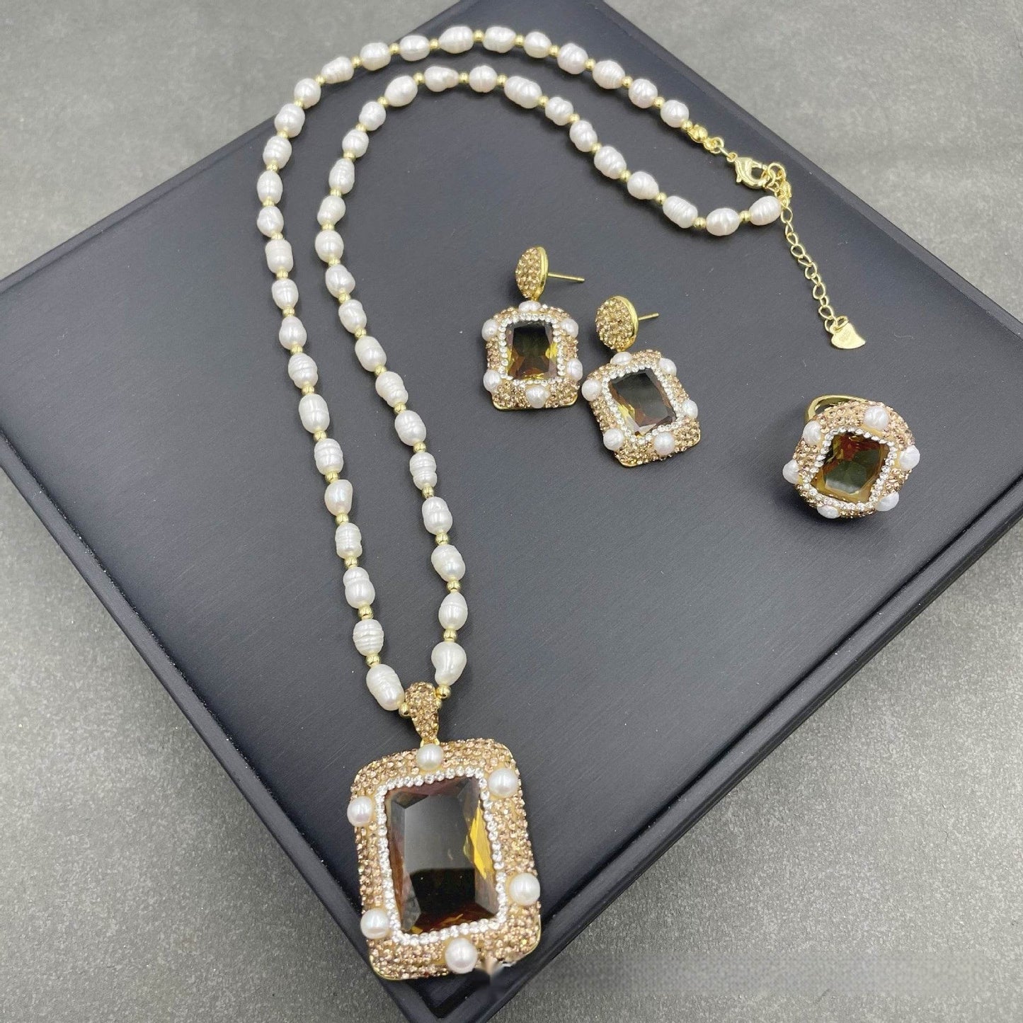 European American K-Gold Jewelry - Photosensitive Stone, Luxury Style - Buy Center