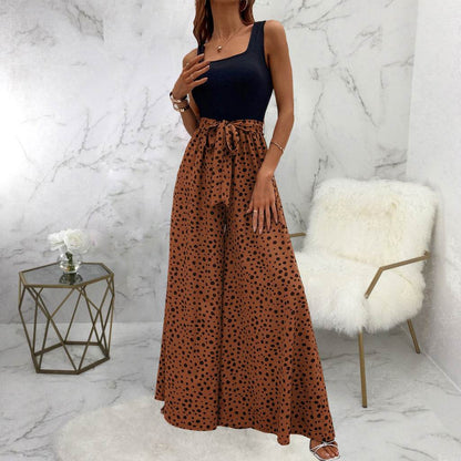 Buycenter Women's Slimming Polka-Dot Trousers - Stylish & Comfortable Fit - Buy Center