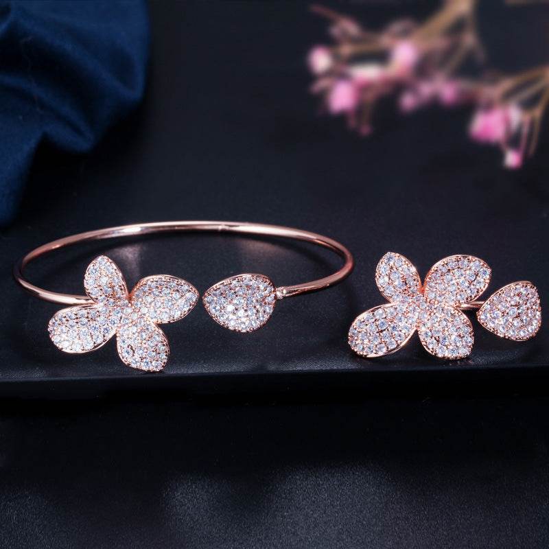 Creative Adjustable Bracelet and Ring Set - Rose Gold & Platinum Styles - Buy Center