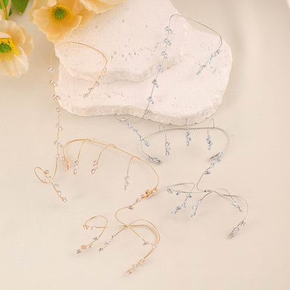 Buycenter Simple Zircon Leaves Finger Chain - Elegant Body Jewelry for Women - Buy Center