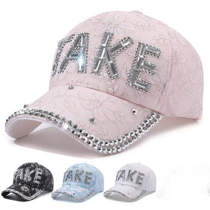 Rhinestone TAKE Women's Baseball Cap - Lightweight & Breathable Summer Style - Buy Center