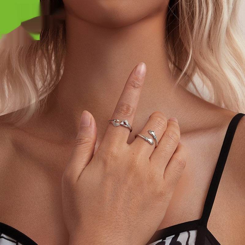 Buycenter 925 Sterling Silver Open Heart Ring - Elegant Women's Design - Buy Center