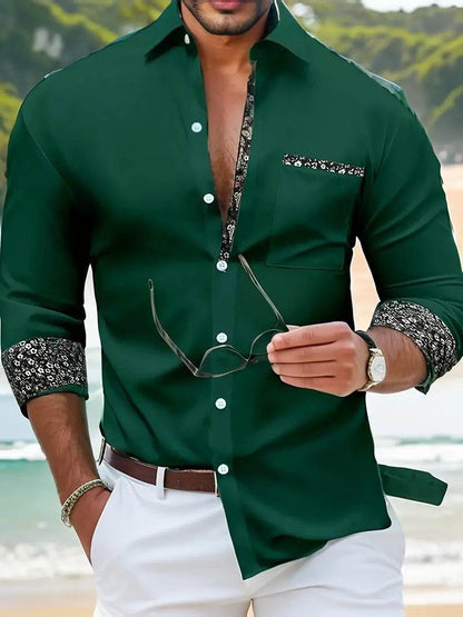 Fashion Loose Men's Long Sleeve Shirt - Breathable Pocket Design for Style - Buy Center