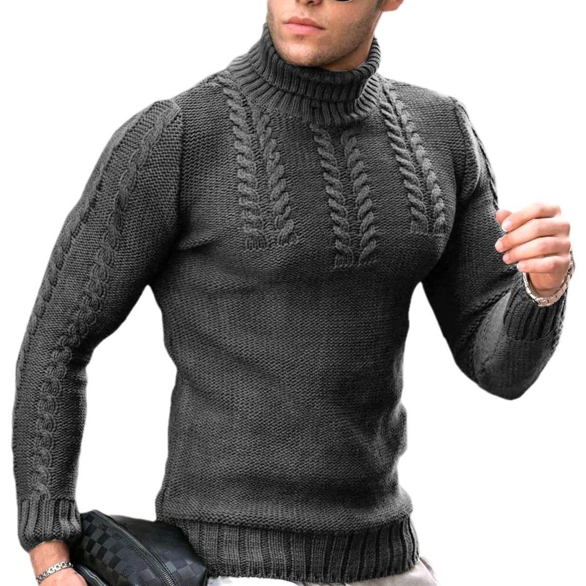 Buycenter Men's Turtleneck Sweater - Thermal Long-Sleeve for Winter - Buy Center