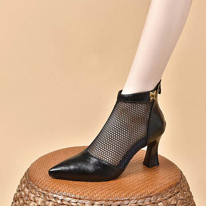 Buycenter Hollow Booties for Women - Stylish Pointed Toe Sandals - Buy Center