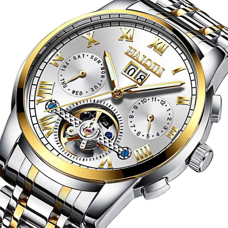 Men's Waterproof Luminous Tourbillon Watch - Stylish Mechanical Timepiece - Buy Center