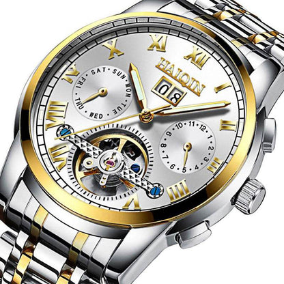Men's Waterproof Luminous Tourbillon Watch - Stylish Mechanical Timepiece - Buy Center