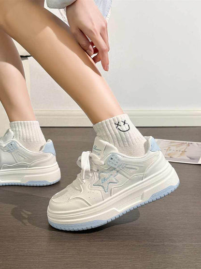 XINGX Women's White Platform Shoes - Stylish Comfort for Everyday Wear - Buy Center