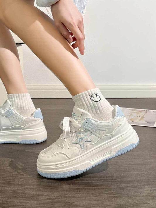 XINGX Women's White Platform Shoes - Stylish Comfort for Everyday Wear - Buy Center