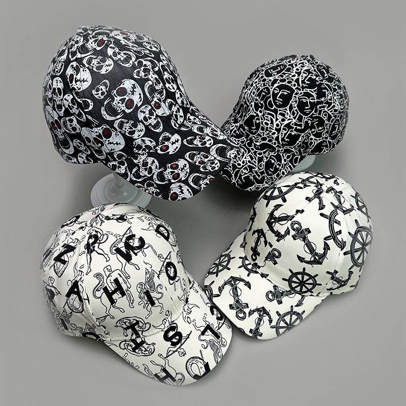 Graffiti Skull Pattern Baseball Cap - Breathable, Stylish Design for 2025 - Buy Center