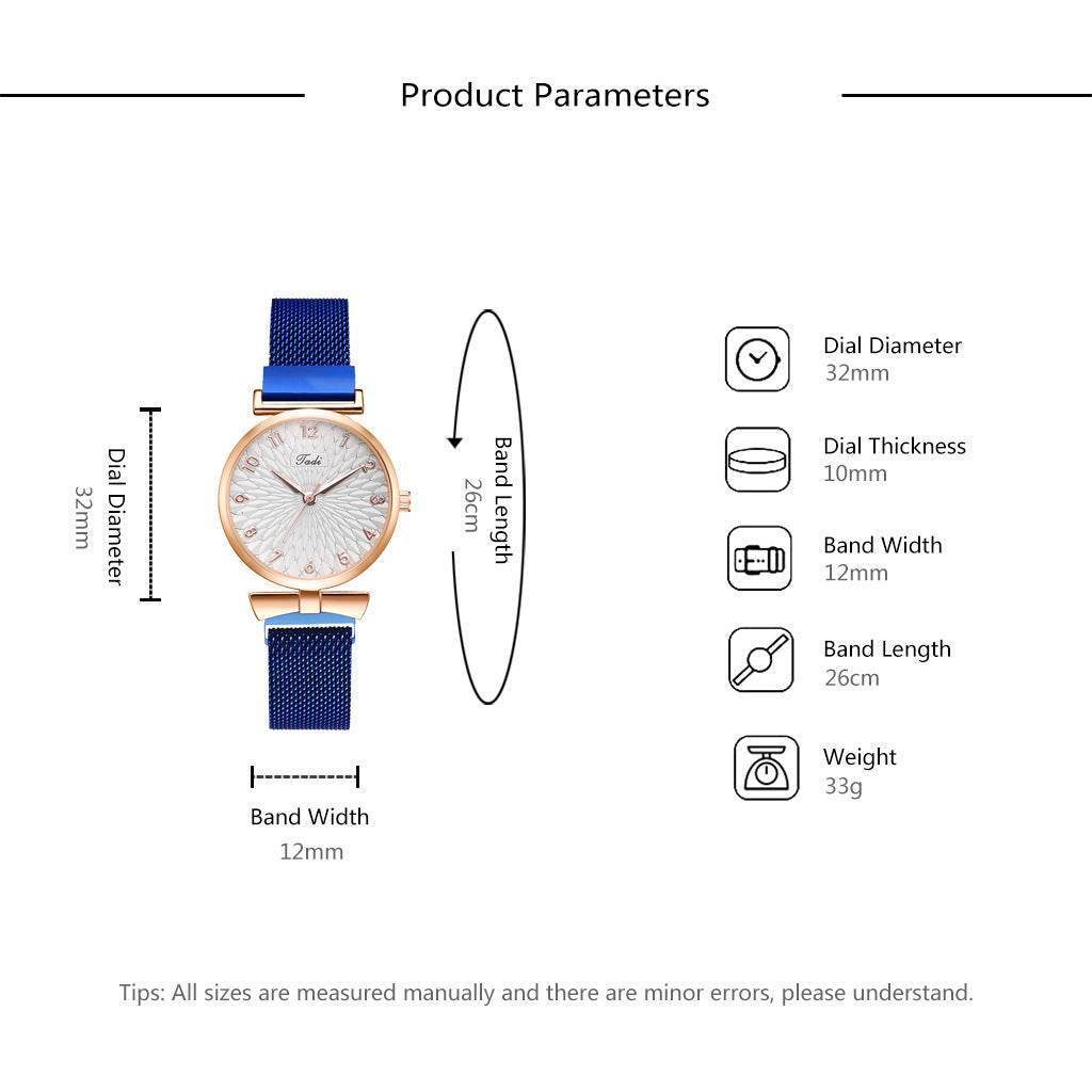 Buy Center Women’s Casual Gift Set - Stylish Quartz Watch & Bracelet - Buy Center