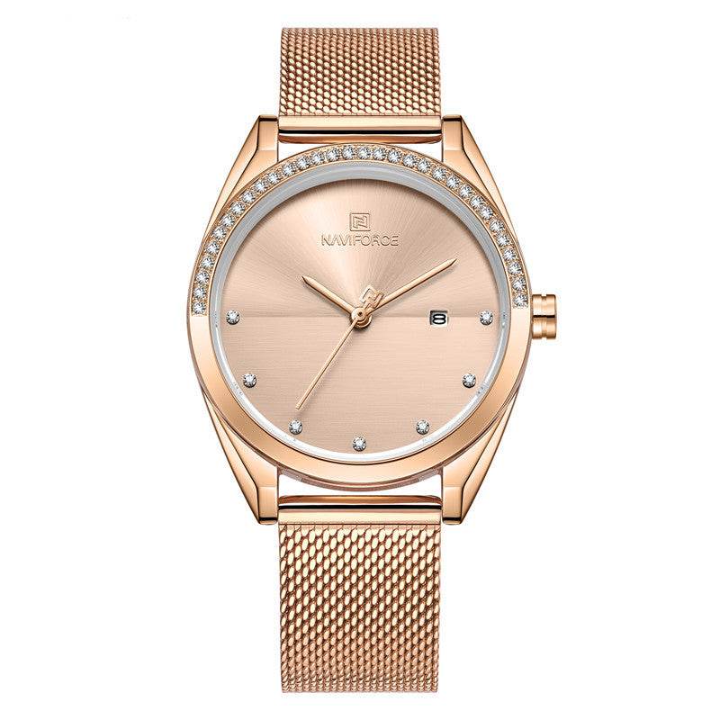 Stylish Waterproof Quartz Watch for Women - Calendar & World Time Feature - Buy Center