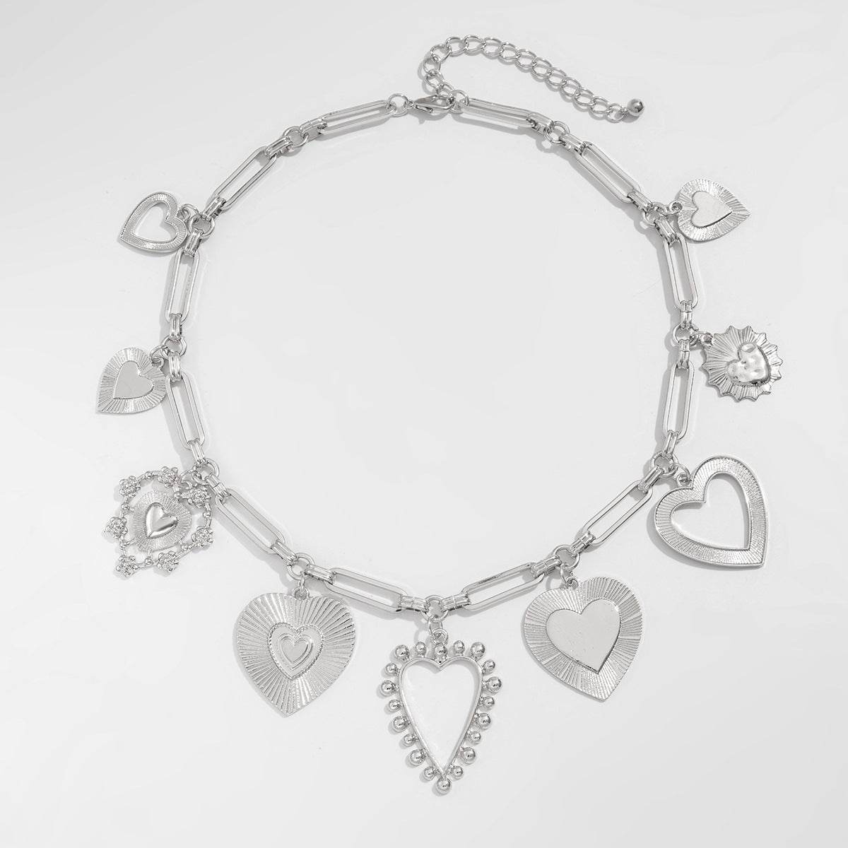 Cold Love Heart Pendant Necklace - Elegant Gold O-Ring Chain for Women - Buy Center