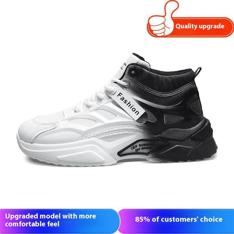 Men's Casual High-Top Sports Shoes - Thick Bottom, Wear-Resistant Design - Buy Center