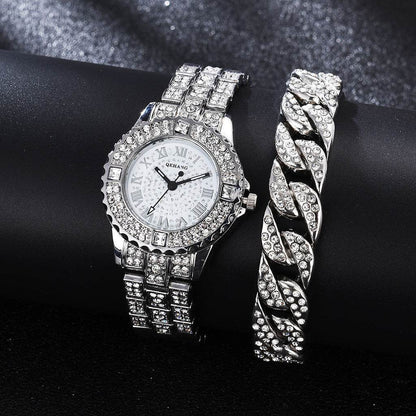 Exquisite Women's Diamond Watch - Elegant Waterproof Bracelet Fashion Accessory - Buy Center