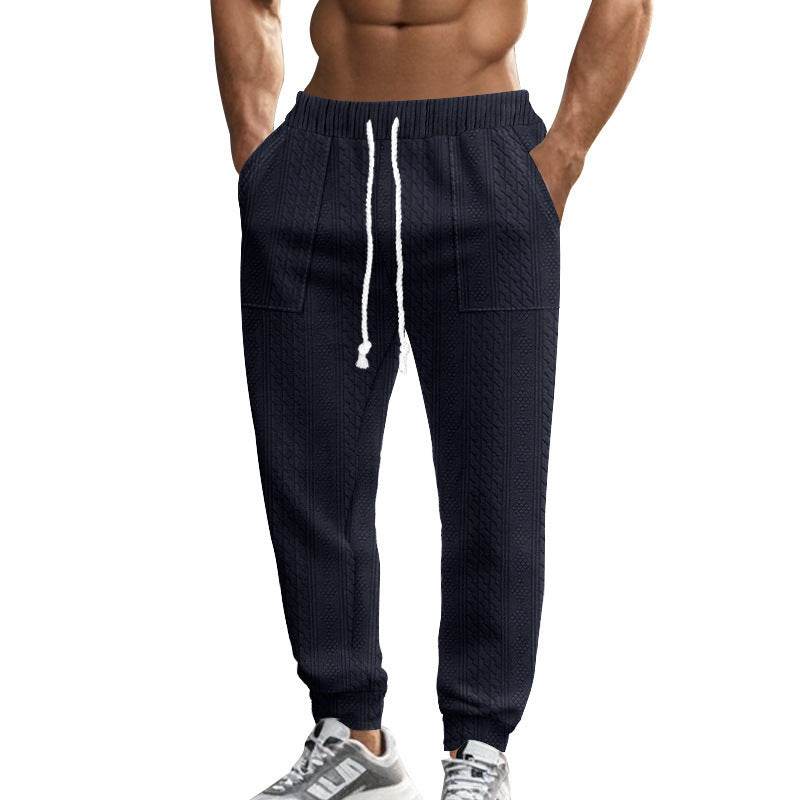 Buycenter Men's Casual Knitted Trousers - Breathable, Drawstring, Plus Size - Buy Center