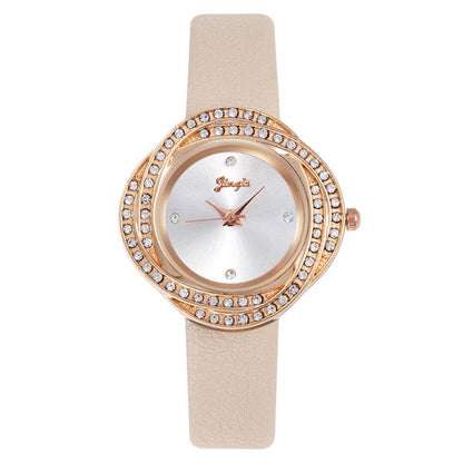 Buy Center Women's Quartz Watch - Elegant Diamond Dial & Multiple Colors - Buy Center