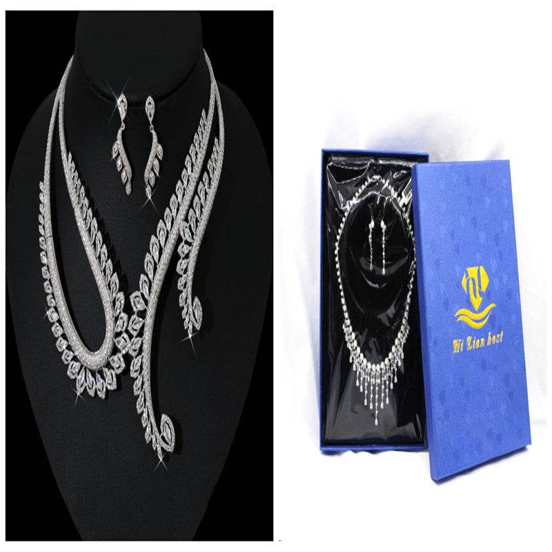 Buy Center Zircon Necklace and Earring Set - Elegant Fashion Jewelry - Buy Center