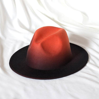 Buycenter Gradient Color Flat Brim Jazz Top Hat - Stylish Conical Design - Buy Center