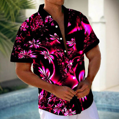 Trendy Printed Men's Cardigan Shirt - Short Sleeve Summer Style 2025 - Buy Center