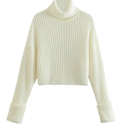 Buycenter Women's Turtleneck Sweater - Striped Loose Pullover Style - Buy Center