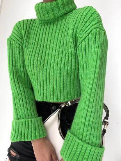 Buycenter Women's Turtleneck Sweater - Striped Loose Pullover Style - Buy Center