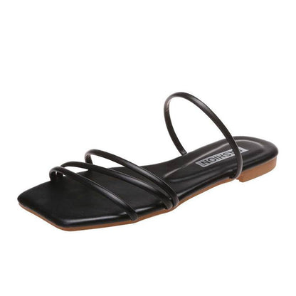 Thin Strap Minimalist Slippers for Women - Lightweight & Breathable Comfort - Buy Center