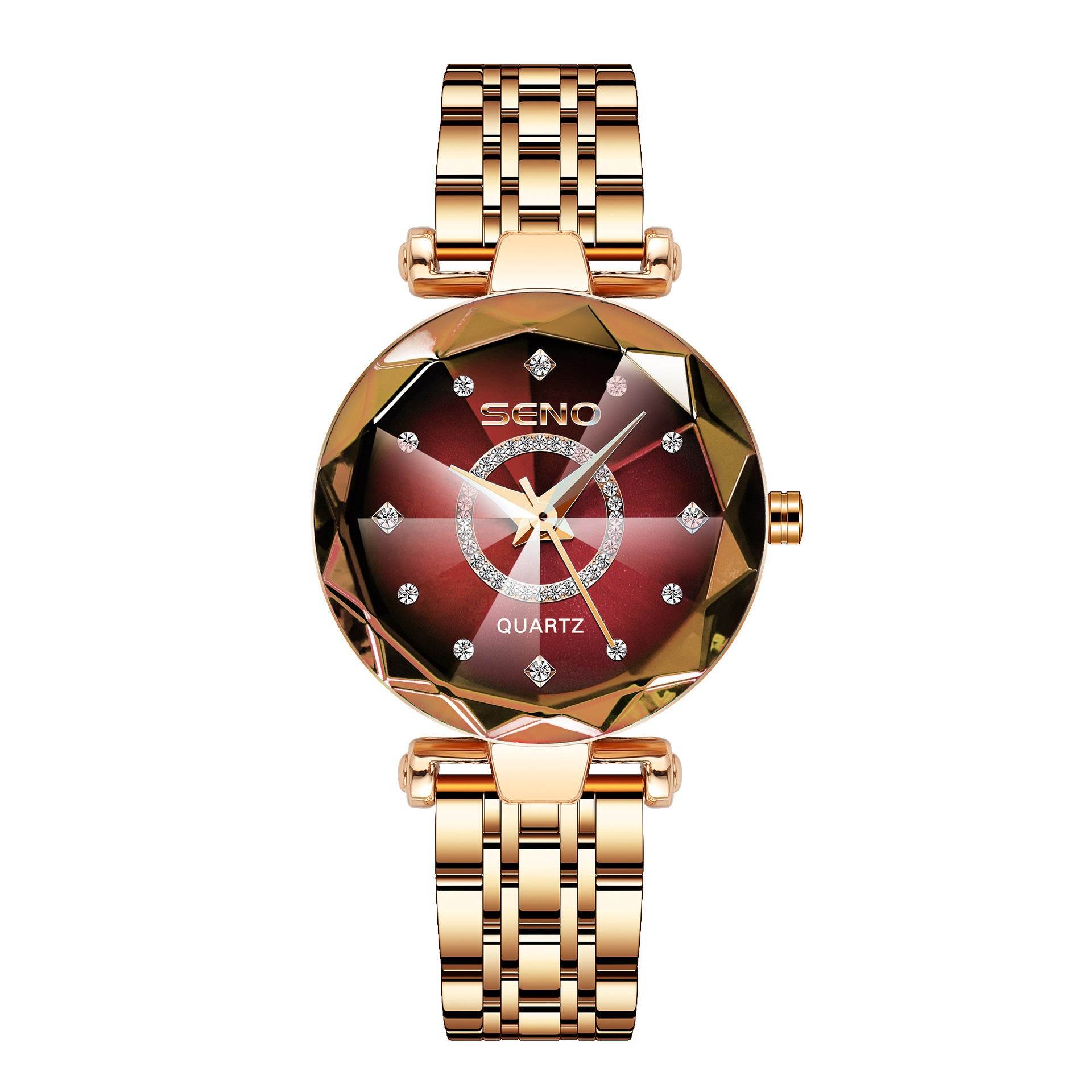 Waterproof Polygonal Women's Watch - Stylish Stainless Steel Strap & Quartz - Buy Center
