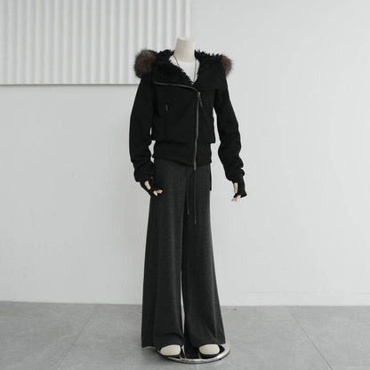 Hooded Fur Collar Plush Cotton Coat - Stylish & Comfortable Outerwear 2025 - Buy Center