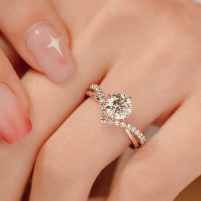 S925 Sterling Silver Heart Shape Adjustable Ring - Elegant Women's Jewelry - Buy Center