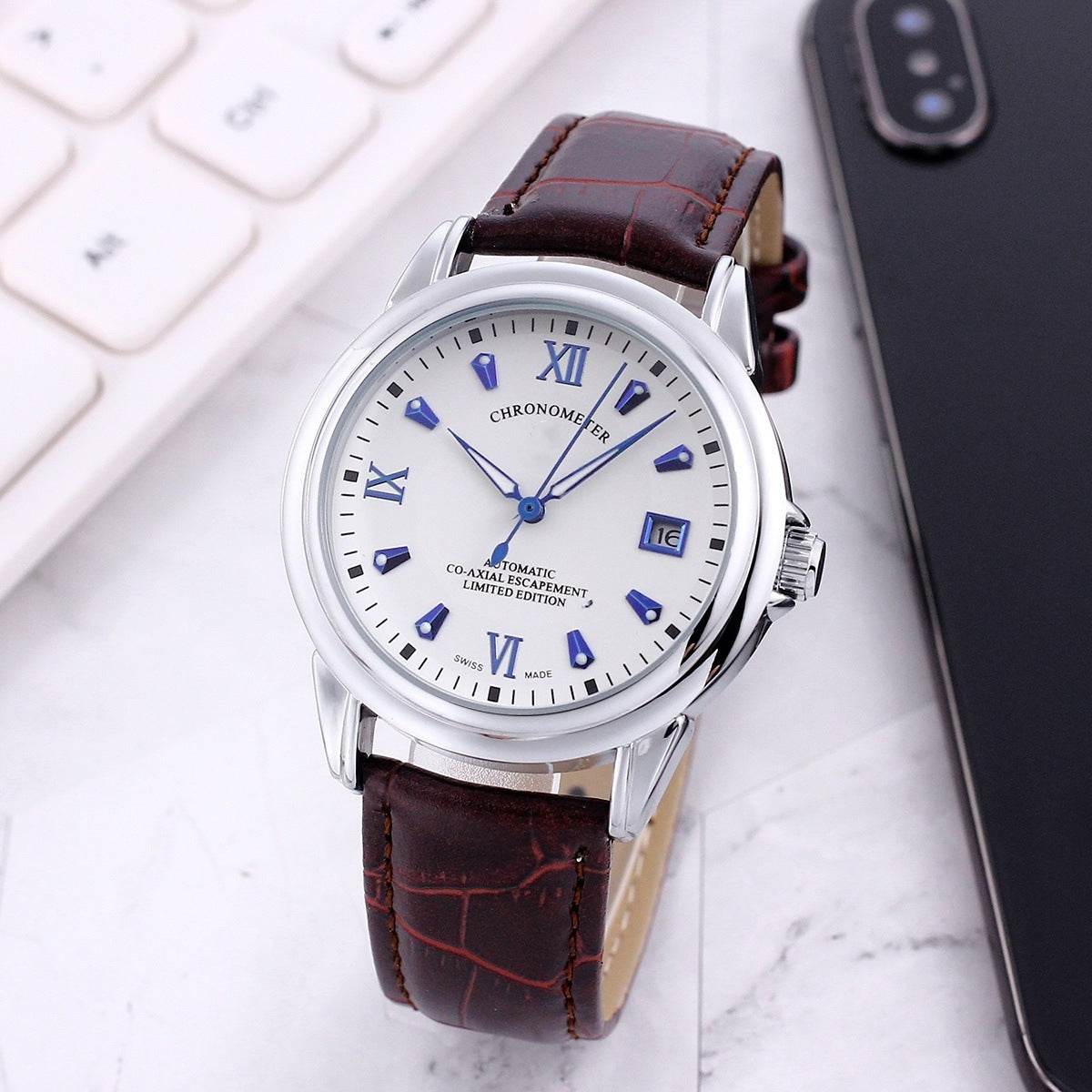 Buycenter Men's Transparent Skeleton Watch - Waterproof Mechanical Style - Buy Center