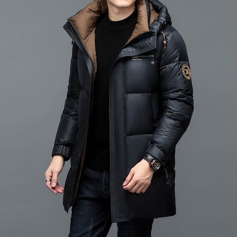 New Winter Men's Duck Down Jacket - Warm & Stylish in Black & Blue - Buy Center