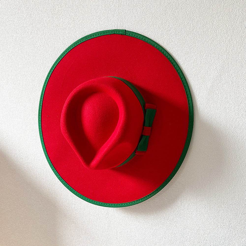 Buycenter Women's Fashion Bow Hat - Stylish Large Brim Tapered Cap - Buy Center