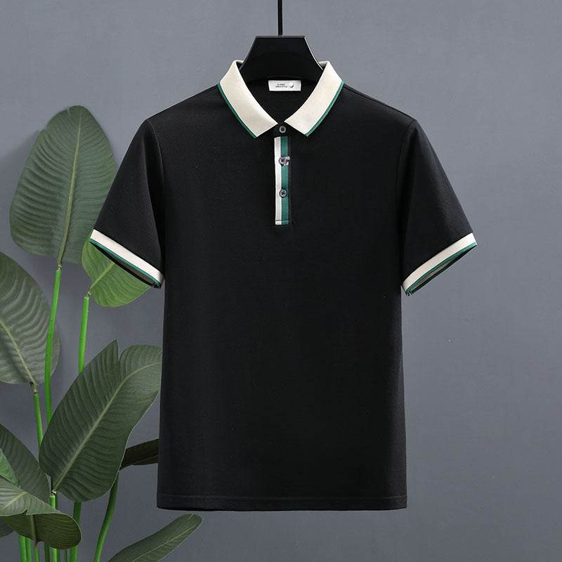 Casual Summer Pearl Cotton Polo Shirt - Short-Sleeved & Loose Fit - Buy Center