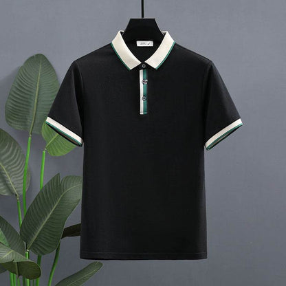 Casual Summer Pearl Cotton Polo Shirt - Short-Sleeved & Loose Fit - Buy Center