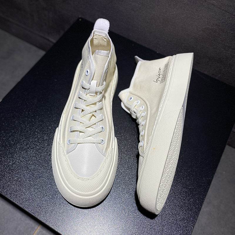 Men's Breathable Casual Sneakers - Stylish Lace-Up Vulcanize Shoes - Buy Center