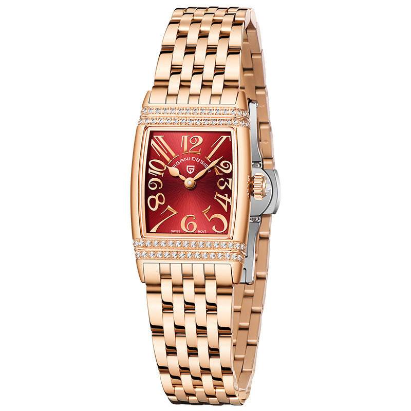 Buy Center Women's Quartz Watch - Diamond Accents & Stainless Steel Elegance - Buy Center