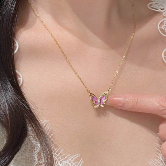 Buycenter Women's Sterling Silver Butterfly Necklace - Retro Pendant Design - Buy Center