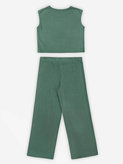 Women’s Linen Wide Leg Pants Set - Loose Fit, Chic Casual Style - Buy Center