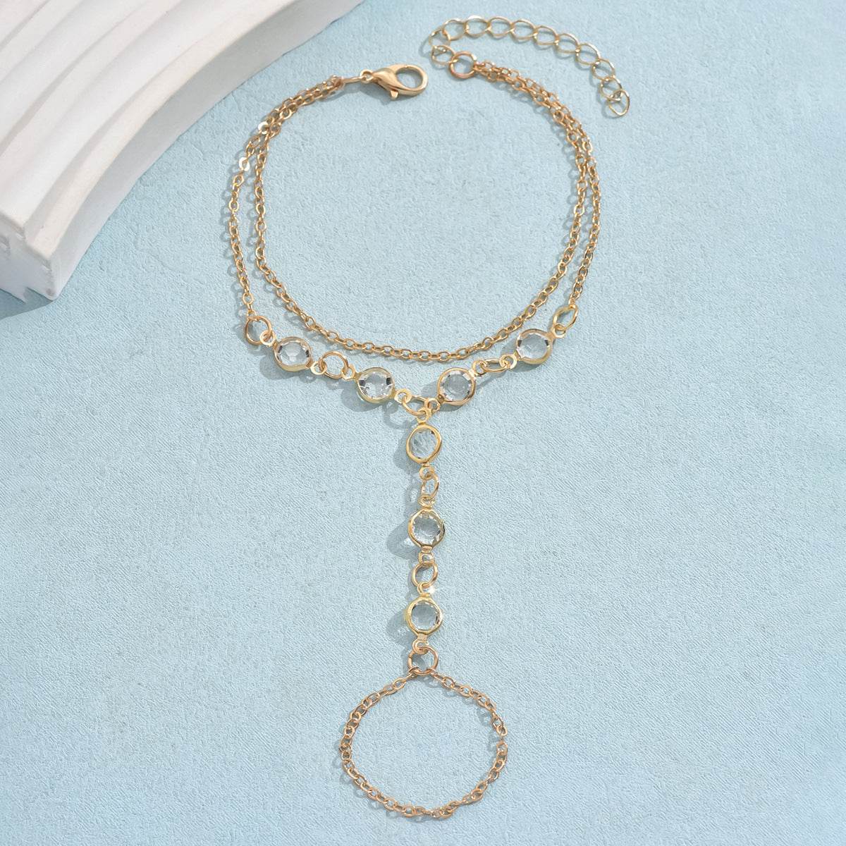 Luxury Minimalist Bracelet Ring - Elegant Copper Jewelry in Gold & Silver - Buy Center