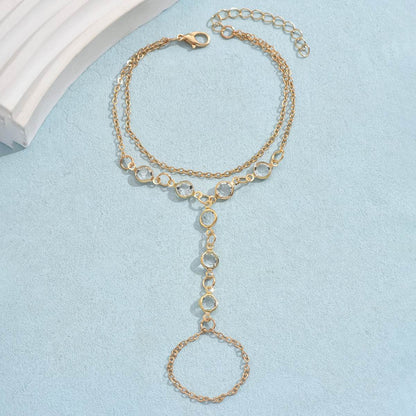 Luxury Minimalist Bracelet Ring - Elegant Copper Jewelry in Gold & Silver - Buy Center