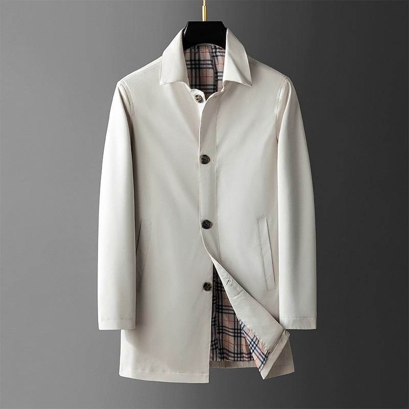 Men's Casual Loose Trench Coat - Trendy Mid-Length for Winter Style - Buy Center