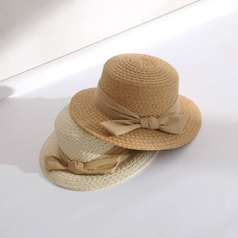 Buycenter Big Brim Straw Bucket Hat with Bow - Stylish Sunshade for Women - Buy Center