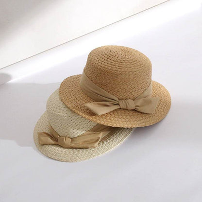 Buycenter Big Brim Straw Bucket Hat with Bow - Stylish Sunshade for Women - Buy Center