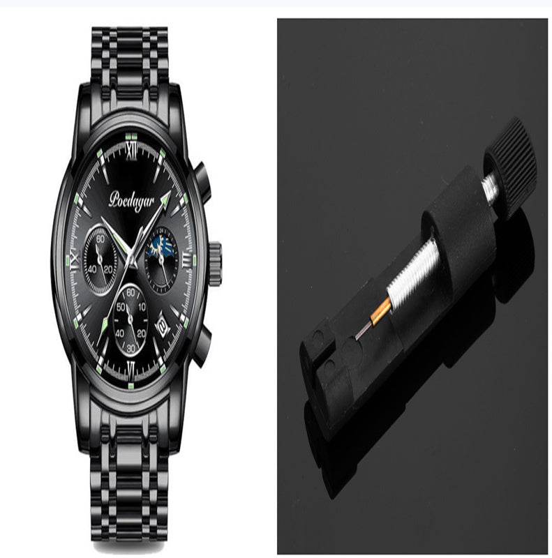Multifunctional Men's Waterproof Watch - Luminous Quartz Style from Buycenter - Buy Center