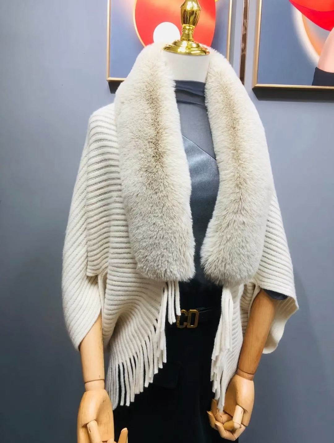 Fashion Personalized Knitted Cardigan Coat - Luxurious Warm Cashmere Wrap - Buy Center