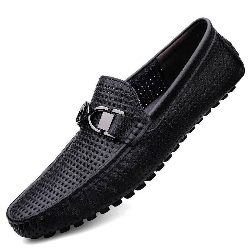 Men's Soft Leather Sandals - Breathable Flat Heel Casual Shoes 2025 - Buy Center