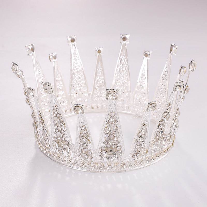 Alloy Retro Round Bridal Crown - Elegant Wedding Hair Jewelry 2025 - Buy Center